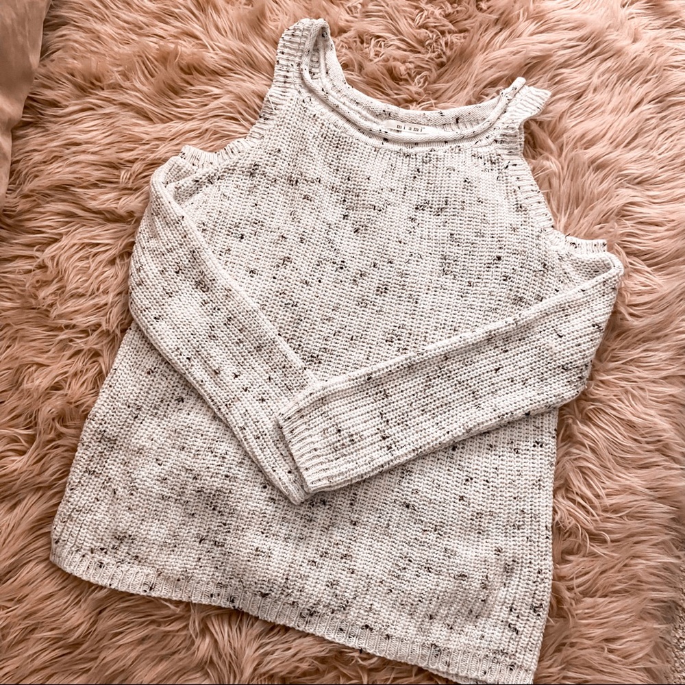 Francesca’s Cold-Shoulder Sweater